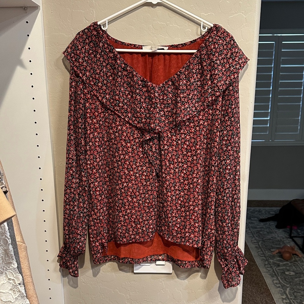 Floral Red Women's Top/Blouse
